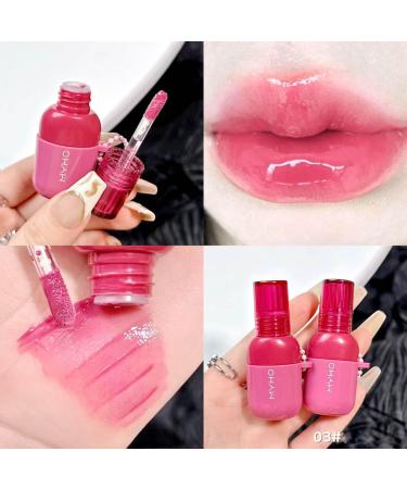 Cute Lip Gloss Lip Glaze Liquid Lipstick Lip Gloss Moisturizer Hydrating Tinted Lip Balm with Gift Box - Buy Online on GoSupps.com