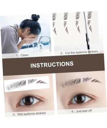 Beavorty 24 Pcs Eyebrow Stickers Waterproof Stickers False Eyebrows Stickers Imitation Eyebrow Sticker Miss - Buy Online on GoSupps.com