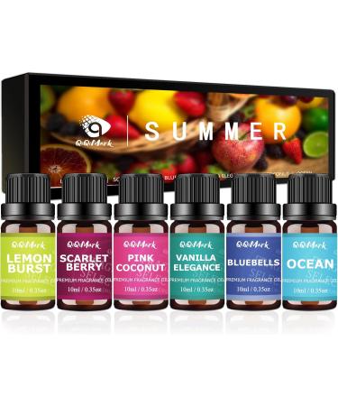 Summer Fragrance Oils Set - 6pcs for Diffusers | Lemon Burst Scarlet Berry Bluebells & More | Perfect for Waterless Diffusers Car Air Fresheners & Humidifiers - Buy Online on GoSupps.com