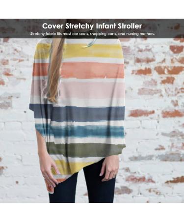 Ruiqas Nursing Cover - Stretchy Rainbow Breastfeeding & Infant Stroller Canopy for Newborns - Buy Online on GoSupps.com
