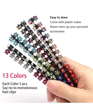 LFRANK 65pcs Mini Claw Hair Clips Mix Colored Kids Hair Accessories for Girls Women Flower Hair Clips for Thin Hair Small Hair Claw Clips Metal Clamps Mini Hair Bangs Hair Pins Crystal Cute Hair Clip - Buy Online on GoSupps.com