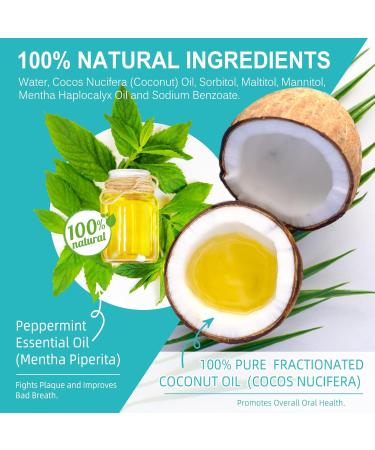 Pulling Oil Coconut Travel Mouthwash 20Pack Fresh Breather Mild Mint Oil Pulling Natural Coconut Oil Pulling for Teeth Whitening and Healthier Gum 0.6 ml (Pack of 20) - Buy Online on GoSupps.com
