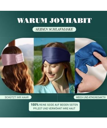 Buy Joyhabit Extra Large Silk Sleep Mask for Men & Women - Adjustable Cloud Curve Design in Deep Night Blue for Ultimate Comfort & Sleep - Buy Online on GoSupps.com