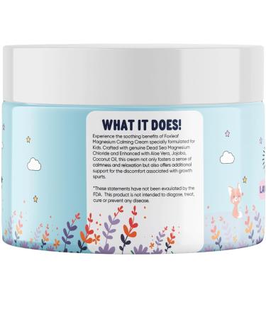 FOXLEAF Magnesium Cream For Kids - Supports Sleep & Comfort with Aloe Vera Shea Butter Dandelion Root Extract & Lavender Scented - Made In USA - 4oz - Buy Online on GoSupps.com