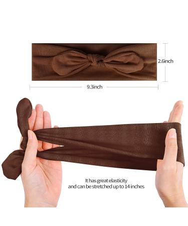 MISUPORVE Bow Headbands for Women - 6 Pack of Elastic Rabbit Ears Hair Bands for Fashionable Workout Head Wrap - Cute Hair Accessories - Buy Online on GoSupps.com