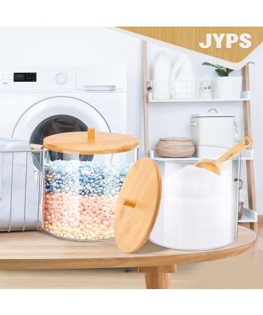 JYPS Laundry Detergent Pods Container - Plastic Storage Organizer for Bathroom - Holds Detergent Pods, Bath Bombs, Scent Boosters - 1-Pack - Buy Online on GoSupps.com