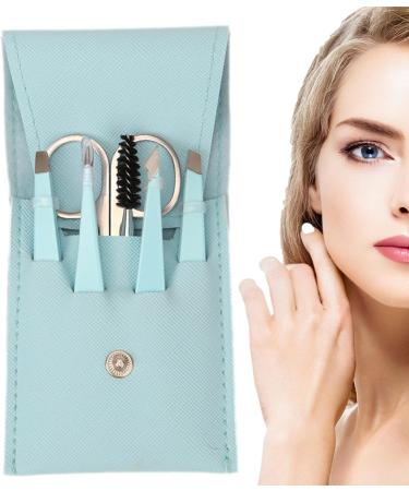 Eyebrow Shaping Kit 6-Piece Brow Scissors Eyebrow Grooming Kit with Travel Case Eyebrow Scissors with Comb for Ingrown Hair Hair Plucking Daily Pochy Enchantress Blue 6-piece Set - Buy Online on GoSupps.com