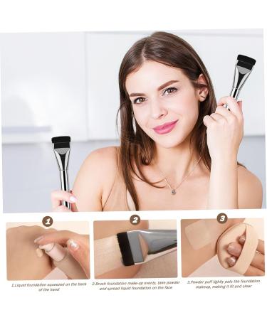 Flat Makeup Brush Flat Brush 5PCS Liquid Brush Streak-Free Ultra Thin Concealer Brush for Liquid Cream Powder Buffing - Buy Online on GoSupps.com