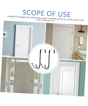 PLAFOPE 4 Pcs Hangers Black Coat Rack Towel Hook Hats Robes Mounted Clothing Rack Hanger Hook Door Hook Iron - Buy Online on GoSupps.com