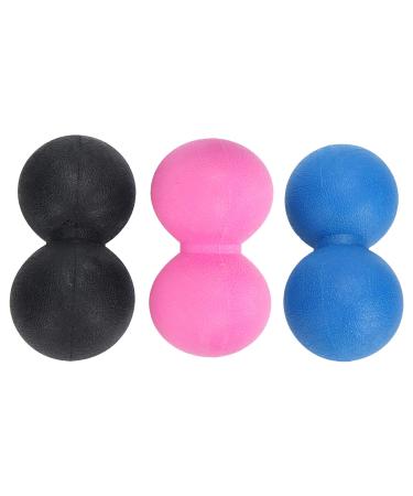 Verdant Touch TPR Massageball TPR YOGA Massage ball set for muscle relaxation portable fitness body fascia gymnastics ball (black rose red blue)