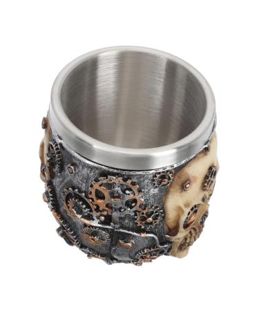 Fomiyes soap bowl shaving soap holder shaving foam skiing men shave mug shaving cup shell shaved head bears shaving saucy set stainless steel soap stainless steel skulls unbreakable man