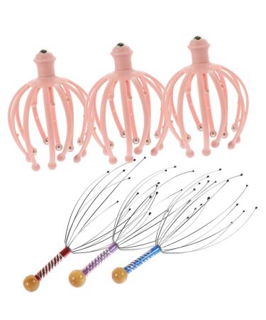 Frcolor 1 set head massager hair growth with scalp massager Handhair Tool Multifunction massager Head and head skin massage device depth mop