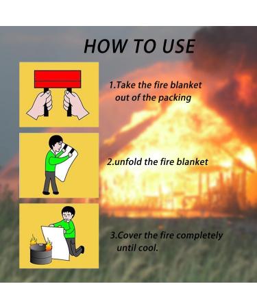 Aotala Fire Blanket 2-Pack - Emergency Flame Retardant Protection for Kitchen, Fireplace, Grill, Car, Camping - Fiberglass Heat Insulation - Tangzi002 - Buy Online on GoSupps.com