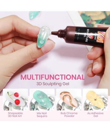 MIZHSE 5D Sculpture Gel for Nails - Clear Molding & Carving Gel | 15ml Gel for Nail Art & DIY Manicure Decorations - Buy Online on GoSupps.com