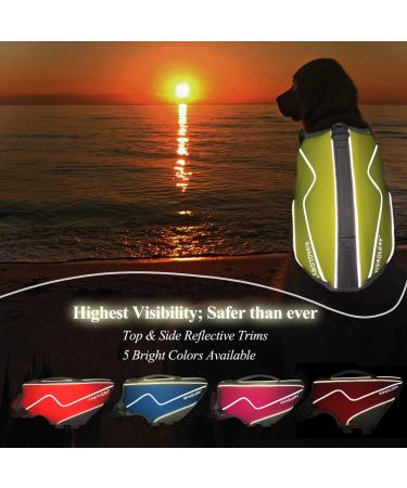 Vivaglory Sporty Dog Security Vest - Durable Neoprene Rescue Vests for Medium Dogs (M: 53-64cm) - Comfortable Yellow Design with Velcro Fastener - Buy Online on GoSupps.com