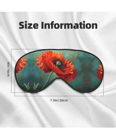 Poppy Flower Print Eye Mask - Ultra-Soft Light-Blocking for Comfort & Restful Sleep | International Shipping Available - Buy Online on GoSupps.com