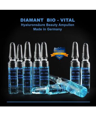 Hyaluron Bio Vital Anti Aging Serum - 30ml Hyaluronic Acid | 15 Ampoules Made in Germany | Strehler Design - Fight Wrinkles Effectively - Buy Online on GoSupps.com