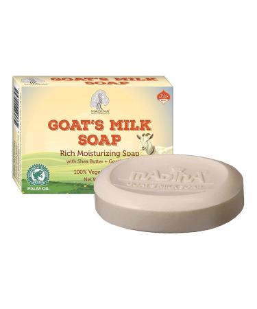 Goat Milk Natural Soap Skin Moisturizer Shea Butter Vitamin A C E Alkaline 3 Bar