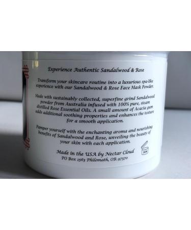 Sandalwood & Rose Facial Mask Powder | Natural Vegan Face Pack for Acne & Dark Spots | Brightening Treatment with Authentic Ingredients - Buy Online on GoSupps.com