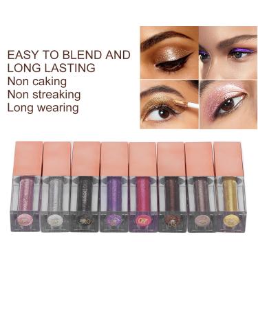 Buy 8PC Liquid Glitter Eyeshadow Set | Long-Lasting Fast-Drying Sparkling Makeup for Parties & Weddings - Buy Online on GoSupps.com