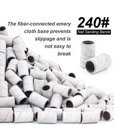 Superfine Grinding Wheel Sand Bands with Storage Box - 100 Pcs for Nail Drill Machine 240 - Buy Online on GoSupps.com