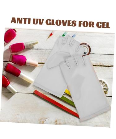 FRCOLOR 3 Pairs Nail Gloves Led Gloves Uv Manicures Gloves Nail Art Hand Cover Uv Manicure Gloves Half Finger Light Protection Gloves Reusable Gloves Uv Gloves Lamp Summer Spandex - Buy Online on GoSupps.com