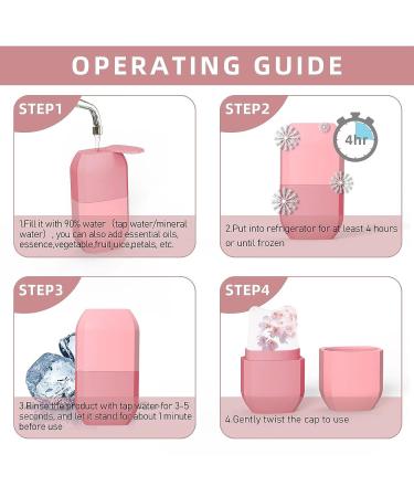 Ice Roller for Face & Eye with Holder - Brightening, Moisturizing, Firming, Shrink Pores, Stress Relief, Reduce Wrinkles, Puffiness, Migraine & Pain Relief - Pink - Buy Online on GoSupps.com