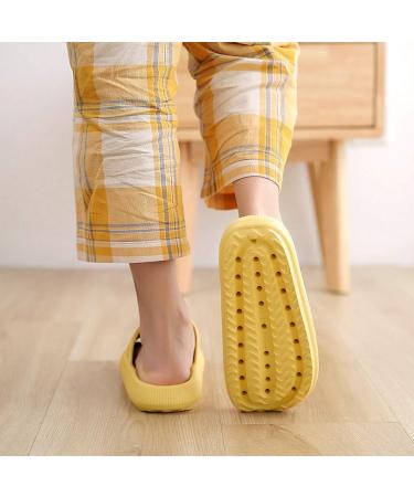 Monerffi Women's Vintage Anti-Slip Beach Sandals - Open Toe Lightweight Casual Slippers (EU 44/45) - Breathable Outdoor Comfort in Yellow - Buy Online on GoSupps.com