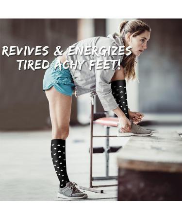 Compression Socks for Men & Women - Ideal for Running Sports Varicose Veins & Travel | Black/Grey/Red L-XL - Buy Online on GoSupps.com