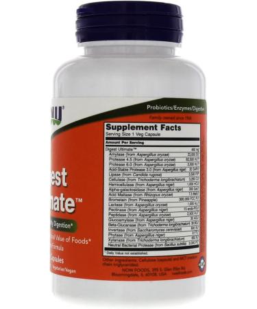 Now Foods Digest Ultimate 120 Veg Capsules - Digestive Health Support - Buy Online on GoSupps.com