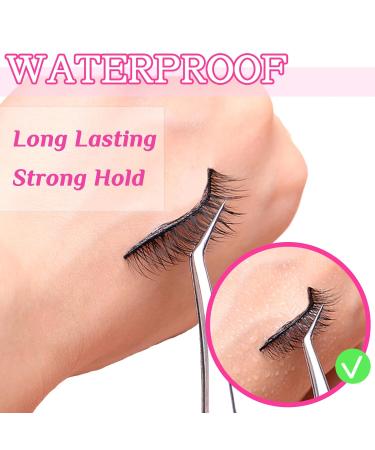 Self Adhesive Eyelashes Strips 10 Pcs Strong-Hold Reusable for Natural Look | Black Lash Strips - International Shipping Available - Buy Online on GoSupps.com