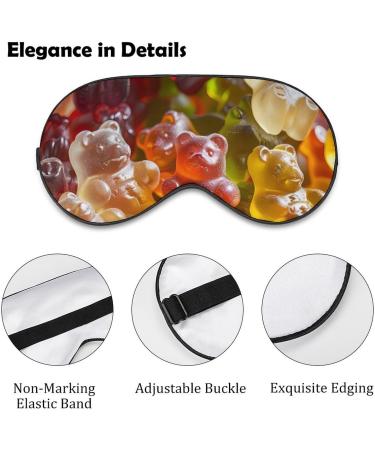 Bears Candies Funny Eye Mask - Soft Blindfold with Adjustable Strap for Comfortable Sleep & Travel - Buy Online on GoSupps.com