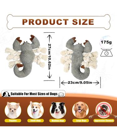 Rosaui Insmerting Plush Dog Toys | Durable Bite-Proof & Safe for Large Dogs - Teeth Cleaning & Anxiety Relief - Buy Online on GoSupps.com