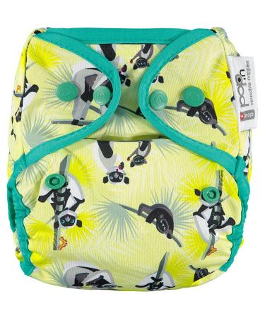 Close Pop-in Reusable Cloth Diaper One Size Birth to Potty Bamboo Snap Fastener Lemur Print - Buy Online on GoSupps.com