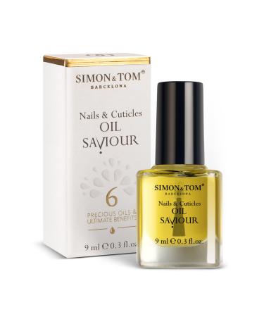 Simon&Tom Nail Oil Saviour - Nails and Cuticles Repair Treatment - 9 ml - For dry flaking and split Nails - Accelerates Growth - With Organic Argan Oil - Jojoba and Sweet Almond Oil - Made in Spain