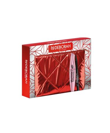 DEBORAH Deborah Milano - Gift pouch with MyPower Volume Mascara and 24 Hour Extra Black Eyeliner Pen No. 06