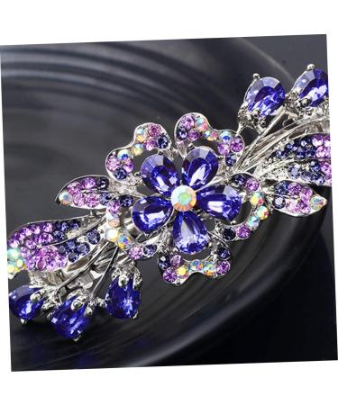 FRCOLOR Hairpin Rhinestone Clip Hair Barrettes for Women Purple Hair Barrettes Flower Crystal Hair Clips Diamond Hair Accessories Ponytail Clip Holders Rhinestones Alloy Crystal Back Miss - Buy Online on GoSupps.com