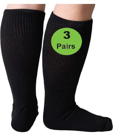 3 Pairs Extra Wide Socks for Swollen Feet - Bariatric, Diabetic, Edema, Lymphedema Socks for Men and Women - Buy Online on GoSupps.com
