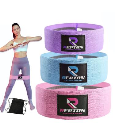 3 Sets Resistance Bands | Glutes Hips and Legs Exercise Band | Ideal for Home Gym Fitness Yoga Pilates & Workout | Women and Men Non-Slip Booty Band | Physio Resistant Loop Pink Purple Sky Blue - Buy Online on GoSupps.com