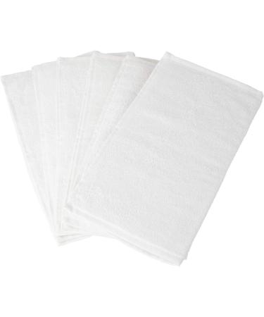 RosenSoft Extra Large Wash Cloths - 16x14 inch, 100% Turkish Cotton, Thick and Absorbent - Set of 6 White Wash Cloths for Body, Face, Hand, Gym, Spa - Fingertip Towels for Bathroom - Buy Online on GoSupps.com