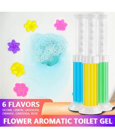Toilet Cleaning Gel Stamp Colorful Touch-Free Toilet Fresh Gel Cleaning Stamp Remove Odors and Fragrance with 12 Flowers Toilet Wand Refills Clean Deodorant Cleaner Gel for Toilet Cleaning - Buy Online on GoSupps.com