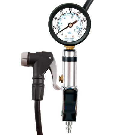 CycloSpirit Universal Bicycle Tire Inflator Gauge with Auto-Select Valve Type - Presta and Schrader Air Compressor Tool - Buy Online on GoSupps.com