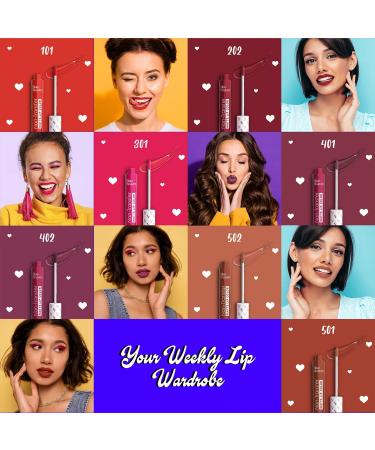 Stilion Lip Kicks Non-Transfer Liquid Matte Lipstick Set of 7 | Long-Lasting Hydrating Lip Color for Women | 19.6ml - Buy Online on GoSupps.com