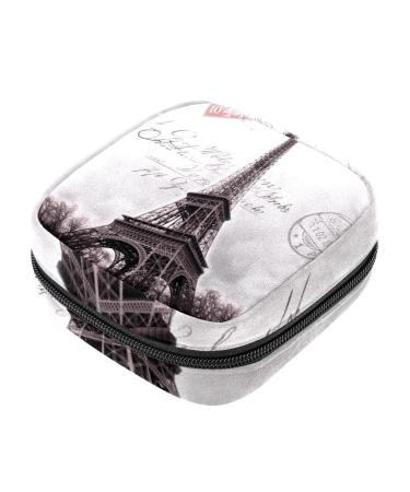 Paris Eiffel Tower stamps women's napkin storage bag portable period bag for women teenagers girls menstrual cup pocket breastfeeding deposits holder