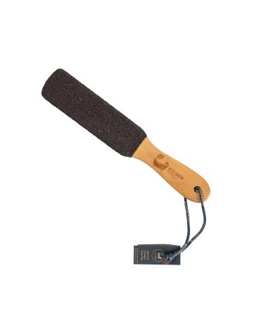 Eco Bath Natural Pumice Foot File Hard Skin Remover for Women and Men - Callus & Dead Skin Remover for Feet with Wood Handle Flat