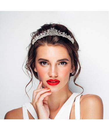 FRCOLOR Crystal Wedding Tiara - Elegant Rhinestone Bridal Jewelry Crown for Brides | Silver Hair Accessories - Buy Online on GoSupps.com