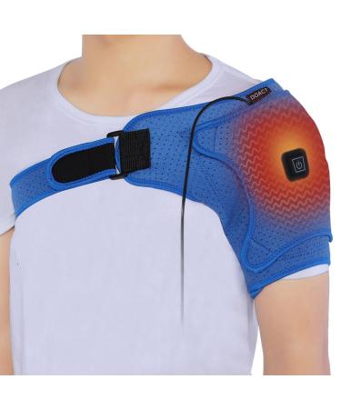 DOUQIFEI Adjustable Dislocated Strap for Rotator Cuff Heated Shoulder Support Brace USB Electric Plug in Arm Wrap Brace Adjustable Heating Shoulder Pad Wrap for Left and Right (S)