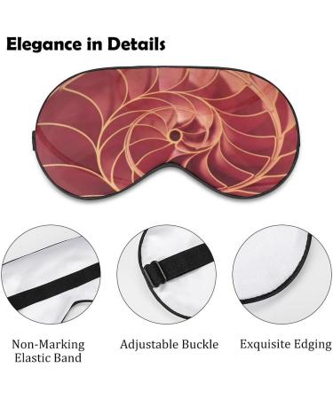 Fibonacci Spiral Sea Shell Texture Sleep Mask - Adjustable Strap, Blocks Light, Ideal for Travel - Men & Women - Buy Online on GoSupps.com