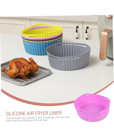 Design Cushion Silicone Reusable Cooking Non-Stick Household Food Liner Accessory Handle for Air Purple 19X19X7CM - Buy Online on GoSupps.com