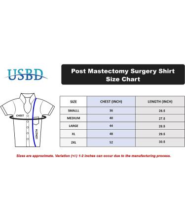 USBD Post Mastectomy Surgery Recovery Shirt - Lapel Collar Camisole with Drain Pockets (Large, Black) - Buy Online on GoSupps.com